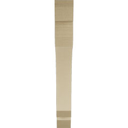 Ekena Millwork - BKTUR035X28X28LEC06RCPR - Timberthane Faux Wood Legacy Style Bracket, Slat Ends, 3 1/2"W x 28"D x 28"H, Primed Tan