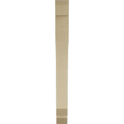Ekena Millwork - BKTUR035X28X36LEC06RCPR - Timberthane Faux Wood Legacy Style Bracket, Slat Ends, 3 1/2"W x 28"D x 36"H, Primed Tan