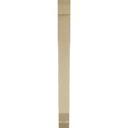 Ekena Millwork - BKTUR035X28X40LEC06RCPR - Timberthane Faux Wood Legacy Style Bracket, Slat Ends, 3 1/2"W x 28"D x 40"H, Primed Tan