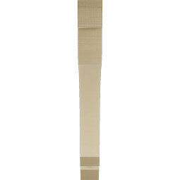 Ekena Millwork - BKTUR035X30X30LEC06RCPR - Timberthane Faux Wood Legacy Style Bracket, Slat Ends, 3 1/2"W x 30"D x 30"H, Primed Tan