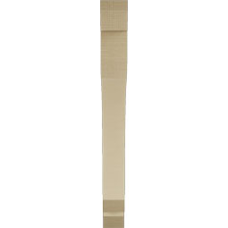 Ekena Millwork - BKTUR035X30X34LEC06RCPR - Timberthane Faux Wood Legacy Style Bracket, Slat Ends, 3 1/2"W x 30"D x 34"H, Primed Tan