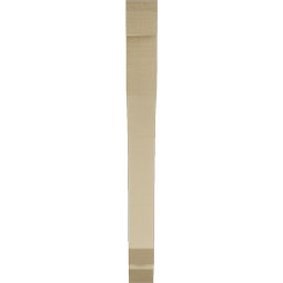 Ekena Millwork - BKTUR035X30X36LEC06RCPR - Timberthane Faux Wood Legacy Style Bracket, Slat Ends, 3 1/2"W x 30"D x 36"H, Primed Tan