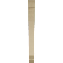Ekena Millwork - BKTUR035X30X38LEC06RCPR - Timberthane Faux Wood Legacy Style Bracket, Slat Ends, 3 1/2"W x 30"D x 38"H, Primed Tan