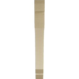 Ekena Millwork - BKTUR035X32X32LEC06RCPR - Timberthane Faux Wood Legacy Style Bracket, Slat Ends, 3 1/2"W x 32"D x 32"H, Primed Tan
