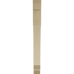 Ekena Millwork - BKTUR035X32X36LEC06RCPR - Timberthane Faux Wood Legacy Style Bracket, Slat Ends, 3 1/2"W x 32"D x 36"H, Primed Tan