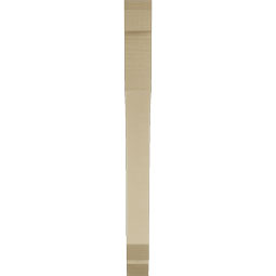 Ekena Millwork - BKTUR035X32X40LEC06RCPR - Timberthane Faux Wood Legacy Style Bracket, Slat Ends, 3 1/2"W x 32"D x 40"H, Primed Tan