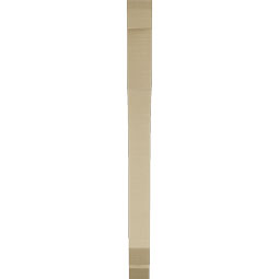 Ekena Millwork - BKTUR035X32X44LEC06RCPR - Timberthane Faux Wood Legacy Style Bracket, Slat Ends, 3 1/2"W x 32"D x 44"H, Primed Tan