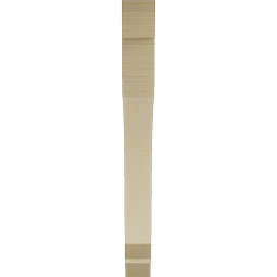 Ekena Millwork - BKTUR035X34X34LEC06RCPR - Timberthane Faux Wood Legacy Style Bracket, Slat Ends, 3 1/2"W x 34"D x 34"H, Primed Tan