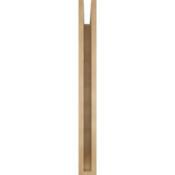Ekena Millwork - BKTUR035X34X34LEC06RCPR - Timberthane Faux Wood Legacy Style Bracket, Slat Ends, 3 1/2"W x 34"D x 34"H, Primed Tan