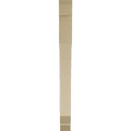 Ekena Millwork - BKTUR035X34X40LEC06RCPR - Timberthane Faux Wood Legacy Style Bracket, Slat Ends, 3 1/2"W x 34"D x 40"H, Primed Tan
