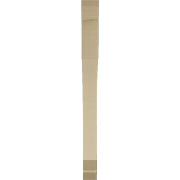 Ekena Millwork - BKTUR035X34X42LEC06RCPR - Timberthane Faux Wood Legacy Style Bracket, Slat Ends, 3 1/2"W x 34"D x 42"H, Primed Tan