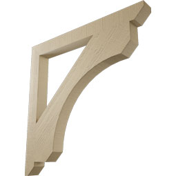Ekena Millwork - BKTUR035X36X36LEC06RCPR - Timberthane Faux Wood Legacy Style Bracket, Slat Ends, 3 1/2"W x 36"D x 36"H, Primed Tan