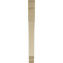 Ekena Millwork - BKTUR035X38X38LEC06RCPR - Timberthane Faux Wood Legacy Style Bracket, Slat Ends, 3 1/2"W x 38"D x 38"H, Primed Tan