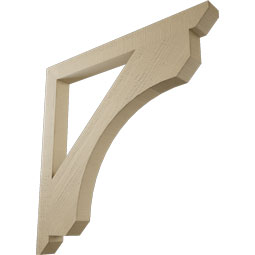 Ekena Millwork - BKTUR035X38X38LEC06RCPR - Timberthane Faux Wood Legacy Style Bracket, Slat Ends, 3 1/2"W x 38"D x 38"H, Primed Tan