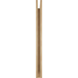Ekena Millwork - BKTUR035X38X44LEC06RCPR - Timberthane Faux Wood Legacy Style Bracket, Slat Ends, 3 1/2"W x 38"D x 44"H, Primed Tan