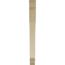 Ekena Millwork - BKTUR035X40X40LEC06RCPR - Timberthane Faux Wood Legacy Style Bracket, Slat Ends, 3 1/2"W x 40"D x 40"H, Primed Tan