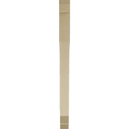 Ekena Millwork - BKTUR035X42X48LEC06RCPR - Timberthane Faux Wood Legacy Style Bracket, Slat Ends, 3 1/2"W x 42"D x 48"H, Primed Tan