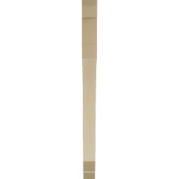Ekena Millwork - BKTUR035X44X48LEC06RCPR - Timberthane Faux Wood Legacy Style Bracket, Slat Ends, 3 1/2"W x 44"D x 48"H, Primed Tan