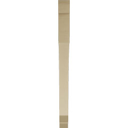 Ekena Millwork - BKTUR035X46X46LEC06RCPR - Timberthane Faux Wood Legacy Style Bracket, Slat Ends, 3 1/2"W x 46"D x 46"H, Primed Tan
