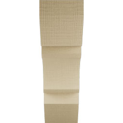 Ekena Millwork - BKTUR055X18X18LEC06RCPR - Timberthane Faux Wood Legacy Style Bracket, Slat Ends, 5 1/2"W x 18"D x 18"H, Primed Tan