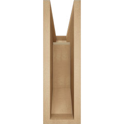 Ekena Millwork - BKTUR055X18X18LEC06RCPR - Timberthane Faux Wood Legacy Style Bracket, Slat Ends, 5 1/2"W x 18"D x 18"H, Primed Tan
