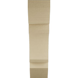 Ekena Millwork - BKTUR055X18X22LEC06RCPR - Timberthane Faux Wood Legacy Style Bracket, Slat Ends, 5 1/2"W x 18"D x 22"H, Primed Tan