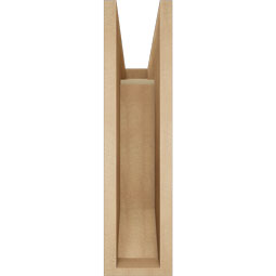 Ekena Millwork - BKTUR055X18X22LEC06RCPR - Timberthane Faux Wood Legacy Style Bracket, Slat Ends, 5 1/2"W x 18"D x 22"H, Primed Tan