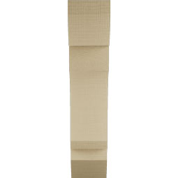 Ekena Millwork - BKTUR055X18X26LEC06RCPR - Timberthane Faux Wood Legacy Style Bracket, Slat Ends, 5 1/2"W x 18"D x 26"H, Primed Tan