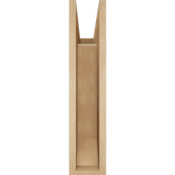 Ekena Millwork - BKTUR055X18X26LEC06RCPR - Timberthane Faux Wood Legacy Style Bracket, Slat Ends, 5 1/2"W x 18"D x 26"H, Primed Tan