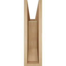 Ekena Millwork - BKTUR055X20X20LEC06RCPR - Timberthane Faux Wood Legacy Style Bracket, Slat Ends, 5 1/2"W x 20"D x 20"H, Primed Tan