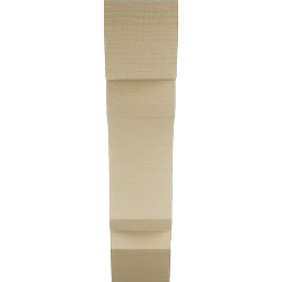 Ekena Millwork - BKTUR055X20X24LEC06RCPR - Timberthane Faux Wood Legacy Style Bracket, Slat Ends, 5 1/2"W x 20"D x 24"H, Primed Tan