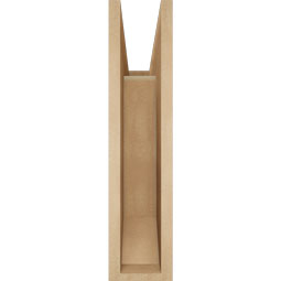 Ekena Millwork - BKTUR055X20X24LEC06RCPR - Timberthane Faux Wood Legacy Style Bracket, Slat Ends, 5 1/2"W x 20"D x 24"H, Primed Tan