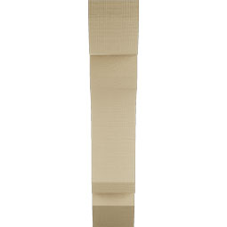 Ekena Millwork - BKTUR055X20X28LEC06RCPR - Timberthane Faux Wood Legacy Style Bracket, Slat Ends, 5 1/2"W x 20"D x 28"H, Primed Tan