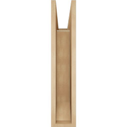 Ekena Millwork - BKTUR055X20X28LEC06RCPR - Timberthane Faux Wood Legacy Style Bracket, Slat Ends, 5 1/2"W x 20"D x 28"H, Primed Tan