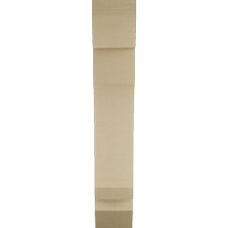 Ekena Millwork - BKTUR055X20X32LEC06RCPR - Timberthane Faux Wood Legacy Style Bracket, Slat Ends, 5 1/2"W x 20"D x 32"H, Primed Tan