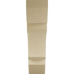 Ekena Millwork - BKTUR055X22X22LEC06RCPR - Timberthane Faux Wood Legacy Style Bracket, Slat Ends, 5 1/2"W x 22"D x 22"H, Primed Tan
