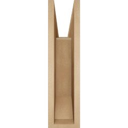 Ekena Millwork - BKTUR055X22X22LEC06RCPR - Timberthane Faux Wood Legacy Style Bracket, Slat Ends, 5 1/2"W x 22"D x 22"H, Primed Tan