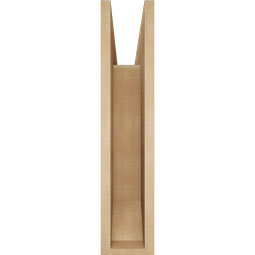 Ekena Millwork - BKTUR055X22X26LEC06RCPR - Timberthane Faux Wood Legacy Style Bracket, Slat Ends, 5 1/2"W x 22"D x 26"H, Primed Tan