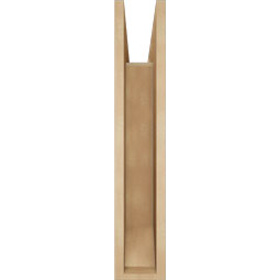 Ekena Millwork - BKTUR055X22X30LEC06RCPR - Timberthane Faux Wood Legacy Style Bracket, Slat Ends, 5 1/2"W x 22"D x 30"H, Primed Tan