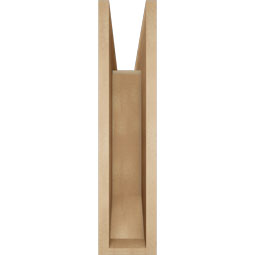 Ekena Millwork - BKTUR055X24X24LEC06RCPR - Timberthane Faux Wood Legacy Style Bracket, Slat Ends, 5 1/2"W x 24"D x 24"H, Primed Tan