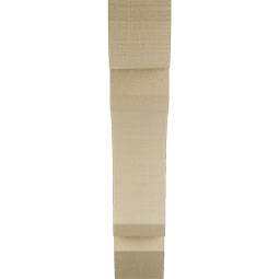 Ekena Millwork - BKTUR055X24X28LEC06RCPR - Timberthane Faux Wood Legacy Style Bracket, Slat Ends, 5 1/2"W x 24"D x 28"H, Primed Tan