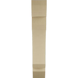 Ekena Millwork - BKTUR055X24X32LEC06RCPR - Timberthane Faux Wood Legacy Style Bracket, Slat Ends, 5 1/2"W x 24"D x 32"H, Primed Tan