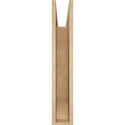 Ekena Millwork - BKTUR055X24X32LEC06RCPR - Timberthane Faux Wood Legacy Style Bracket, Slat Ends, 5 1/2"W x 24"D x 32"H, Primed Tan