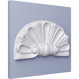Ekena Millwork - ONL09X05X01SH - Endurathane Modern Shell Onlay, 9"W x 5 3/8"H x 1 1/8"D, Factory Primed