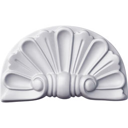 Ekena Millwork - ONL09X05X01SH - Endurathane Modern Shell Onlay, 9"W x 5 3/8"H x 1 1/8"D, Factory Primed