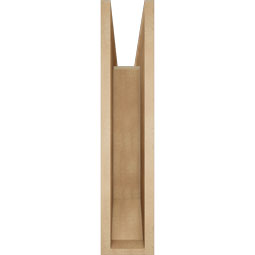 Ekena Millwork - BKTUR055X26X26LEC06RCPR - Timberthane Faux Wood Legacy Style Bracket, Slat Ends, 5 1/2"W x 26"D x 26"H, Primed Tan