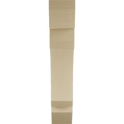 Ekena Millwork - BKTUR055X26X30LEC06RCPR - Timberthane Faux Wood Legacy Style Bracket, Slat Ends, 5 1/2"W x 26"D x 30"H, Primed Tan