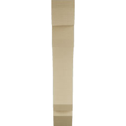Ekena Millwork - BKTUR055X26X34LEC06RCPR - Timberthane Faux Wood Legacy Style Bracket, Slat Ends, 5 1/2"W x 26"D x 34"H, Primed Tan