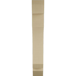 Ekena Millwork - BKTUR055X26X38LEC06RCPR - Timberthane Faux Wood Legacy Style Bracket, Slat Ends, 5 1/2"W x 26"D x 38"H, Primed Tan