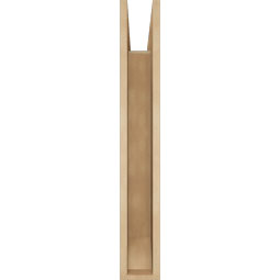 Ekena Millwork - BKTUR055X26X38LEC06RCPR - Timberthane Faux Wood Legacy Style Bracket, Slat Ends, 5 1/2"W x 26"D x 38"H, Primed Tan